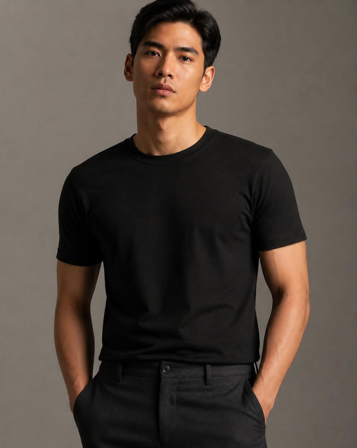 The Essential Crew plain cotton-blend shirt